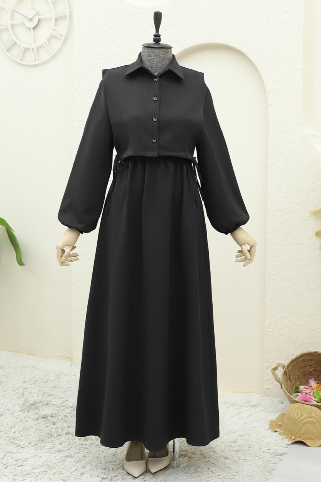 Black Shirt Detail Dress Set - Podyumplus - by Peralane - photo 4