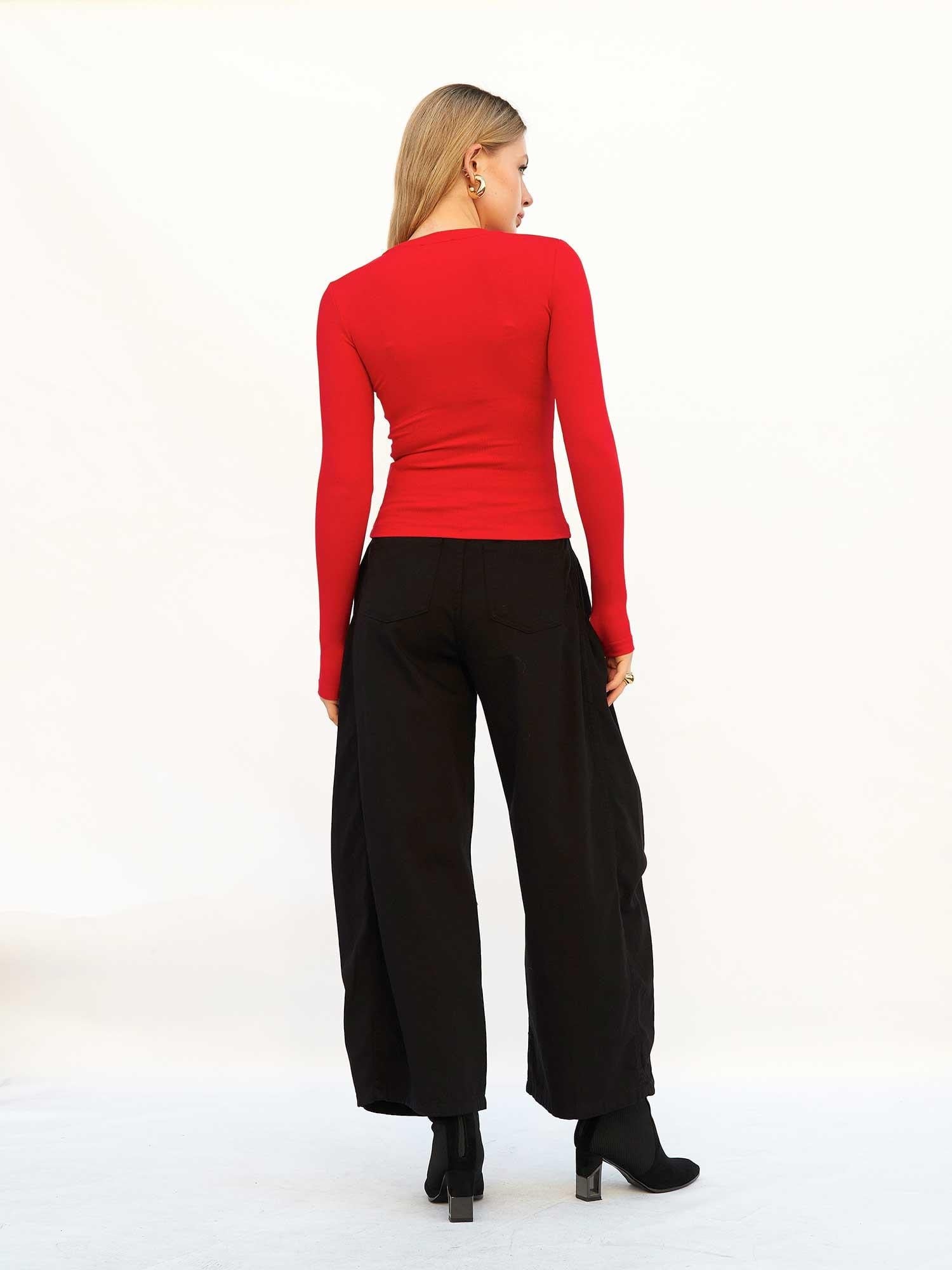 Curve Wide Leg Gabardine Trousers - Lefon - by Peralane - photo 3