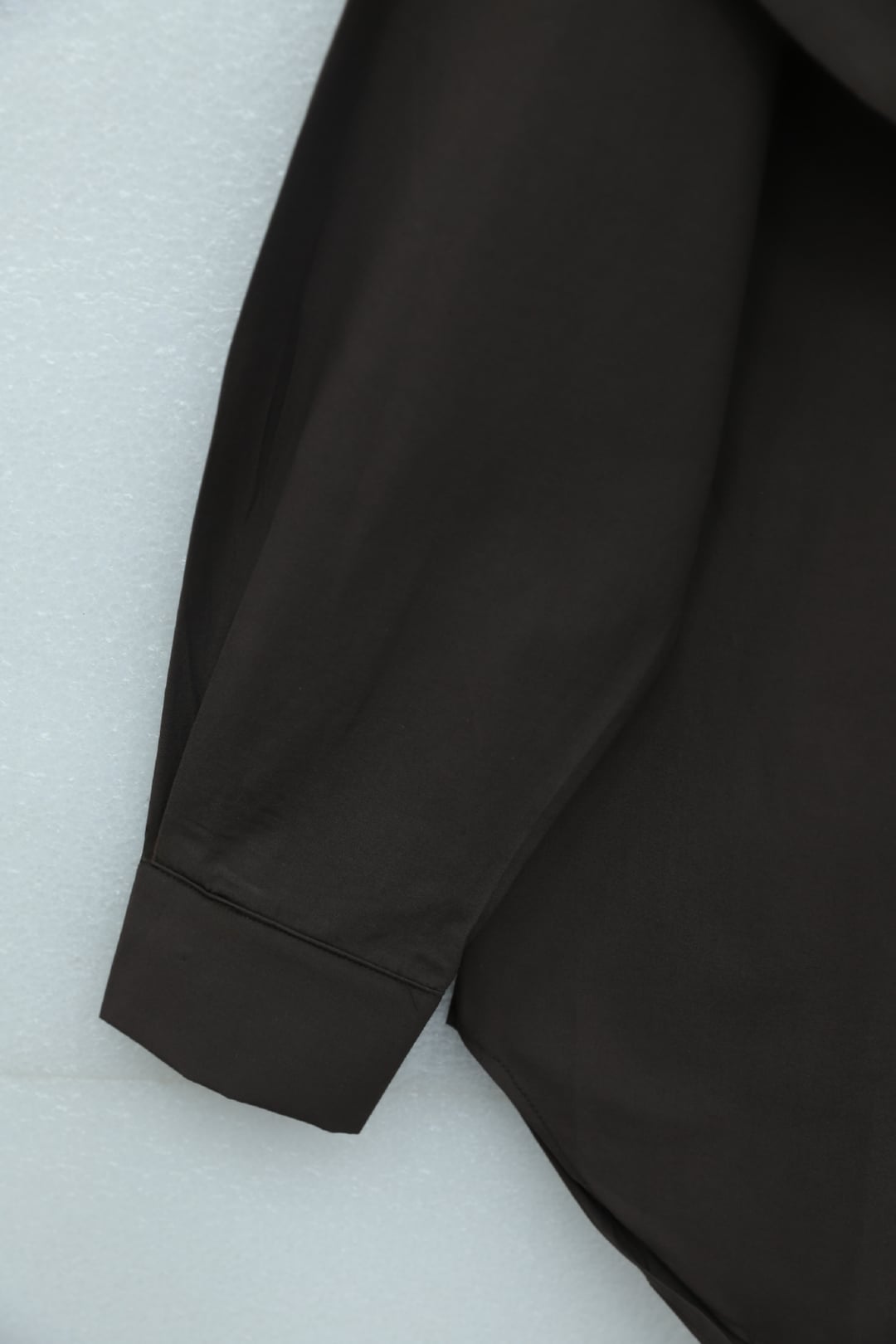 Women's Poplin Tunic with Cape Detail and Button Front - Dark Brown - Podyumplus - by Peralane - photo 9