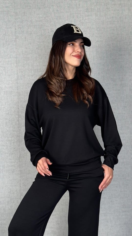 Women's Long Sleeve Crew Neck Viscose Two-Thread Blouse and Trousers Two-Piece Set - Janes - by Peralane - photo 3