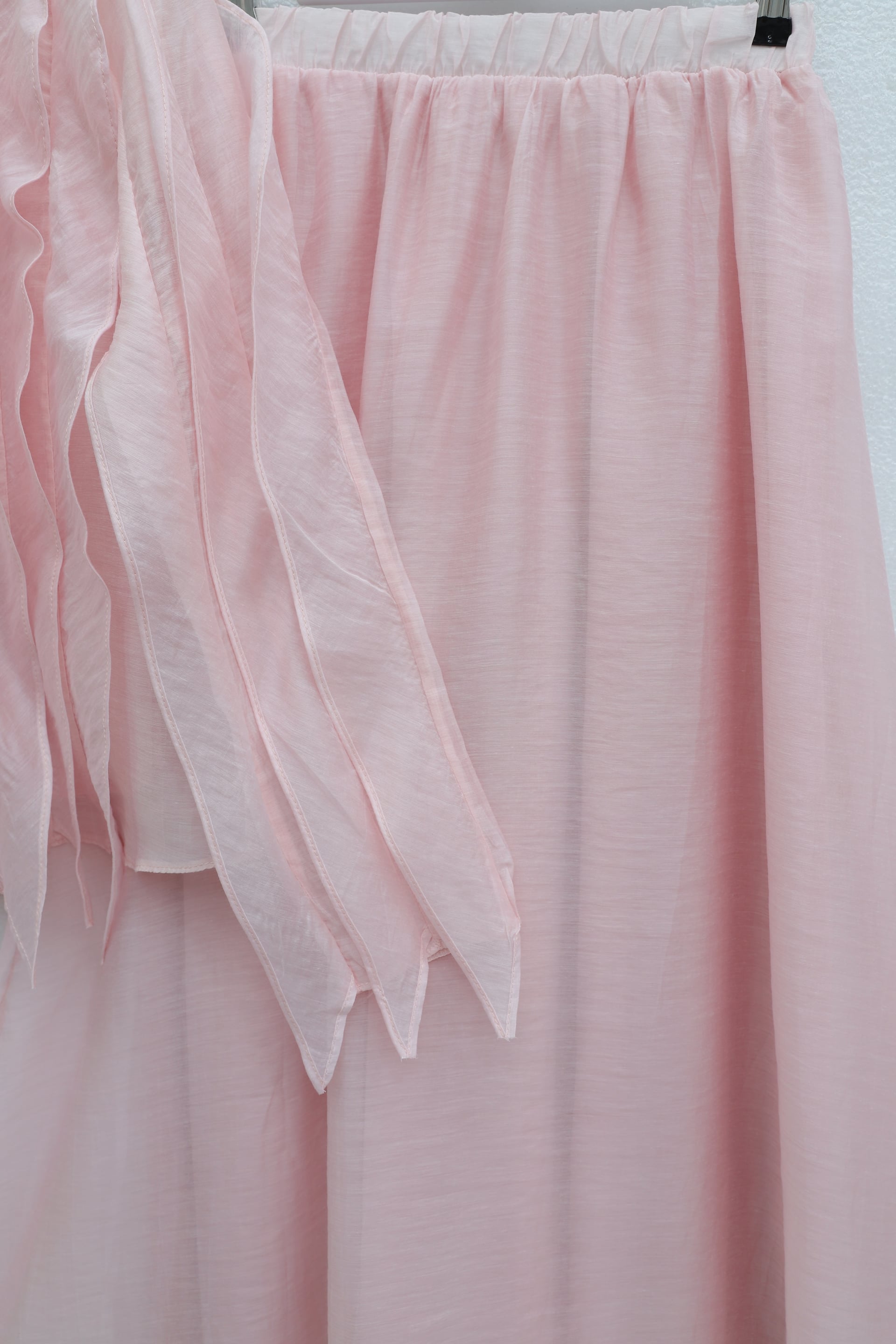 Front-Tie Ruffled Lined Asymmetric Cut Cupra Set - Powder - Podyumplus - by Peralane - photo 5