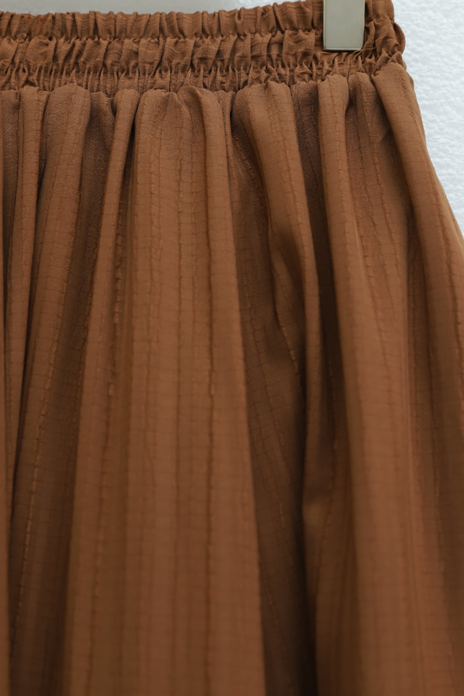 Elasticated Waist Long Pleated Skirt - Tan - Podyumplus - by Peralane - photo 6