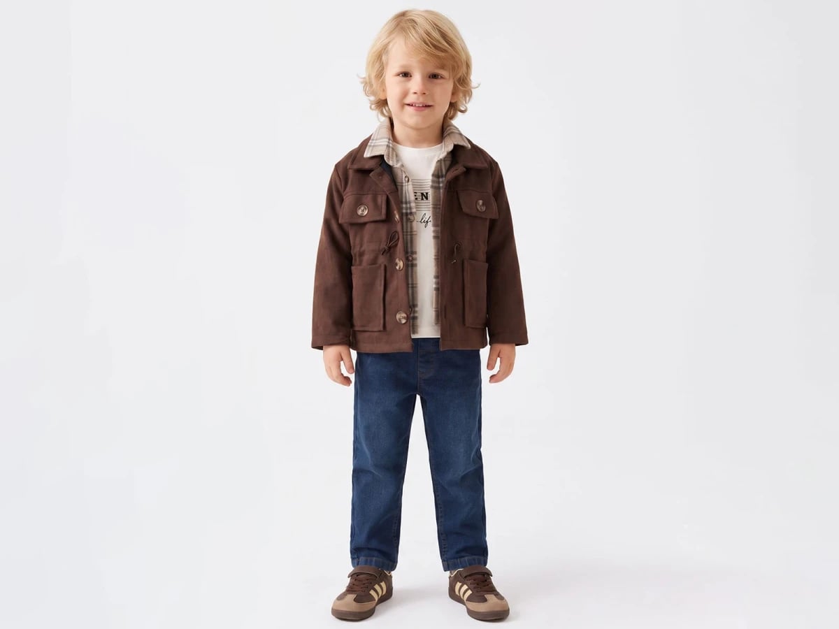 Boys' 4-Piece Set with Jacket and Shirt – Dark Coffee - Canoz - by Peralane