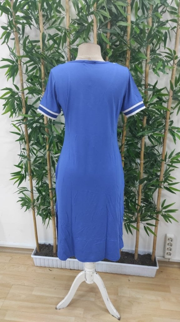 Women's Short-Sleeve V-Neck Midi Dress with Ribbed Trim - Janes - by Peralane - photo 6