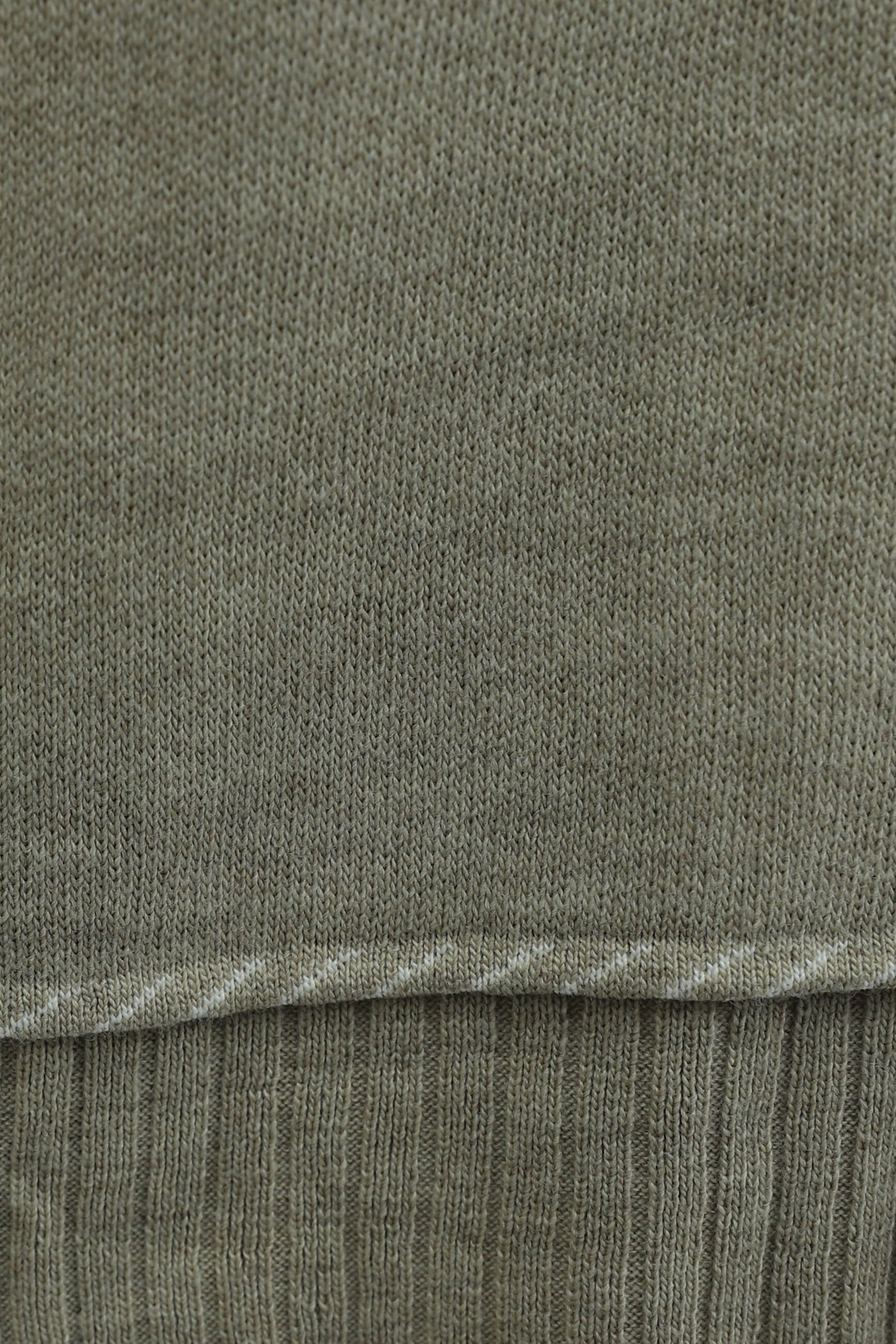 Ribbed Trim Knit Trousers Set - Beige - Podyumplus - by Peralane - photo 7
