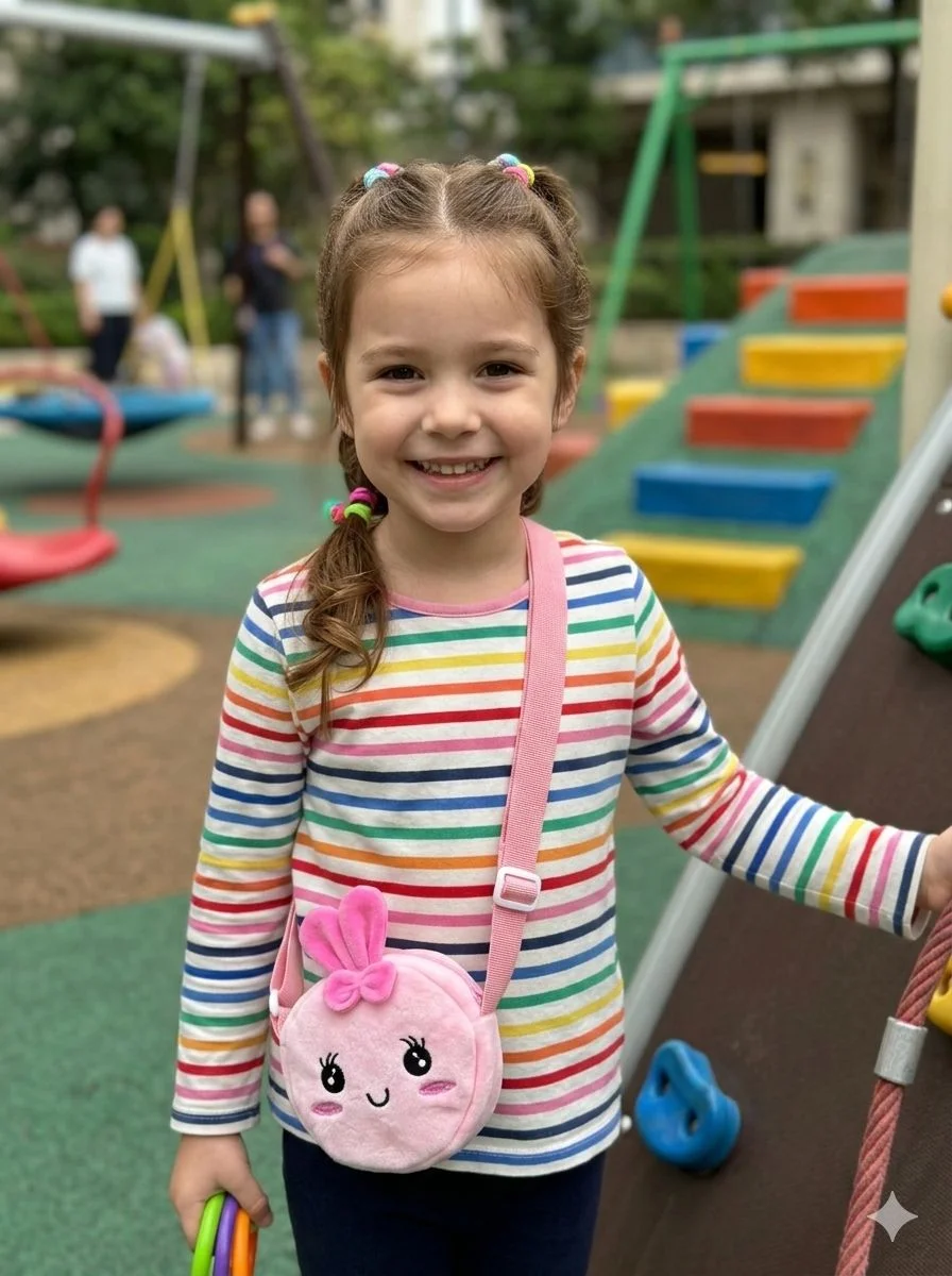 Pink Rabbit-Shaped Kids' Shoulder Bag - Nesvay - by Peralane