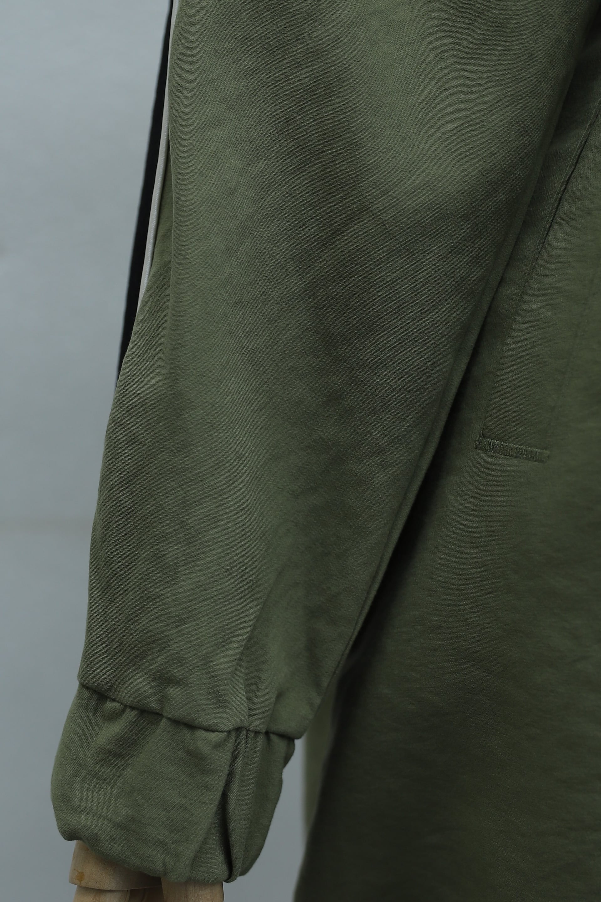 Striped Zip-Up Tracksuit Set with Laced Skirt and Pants - Olive Green - Podyumplus - by Peralane - photo 7