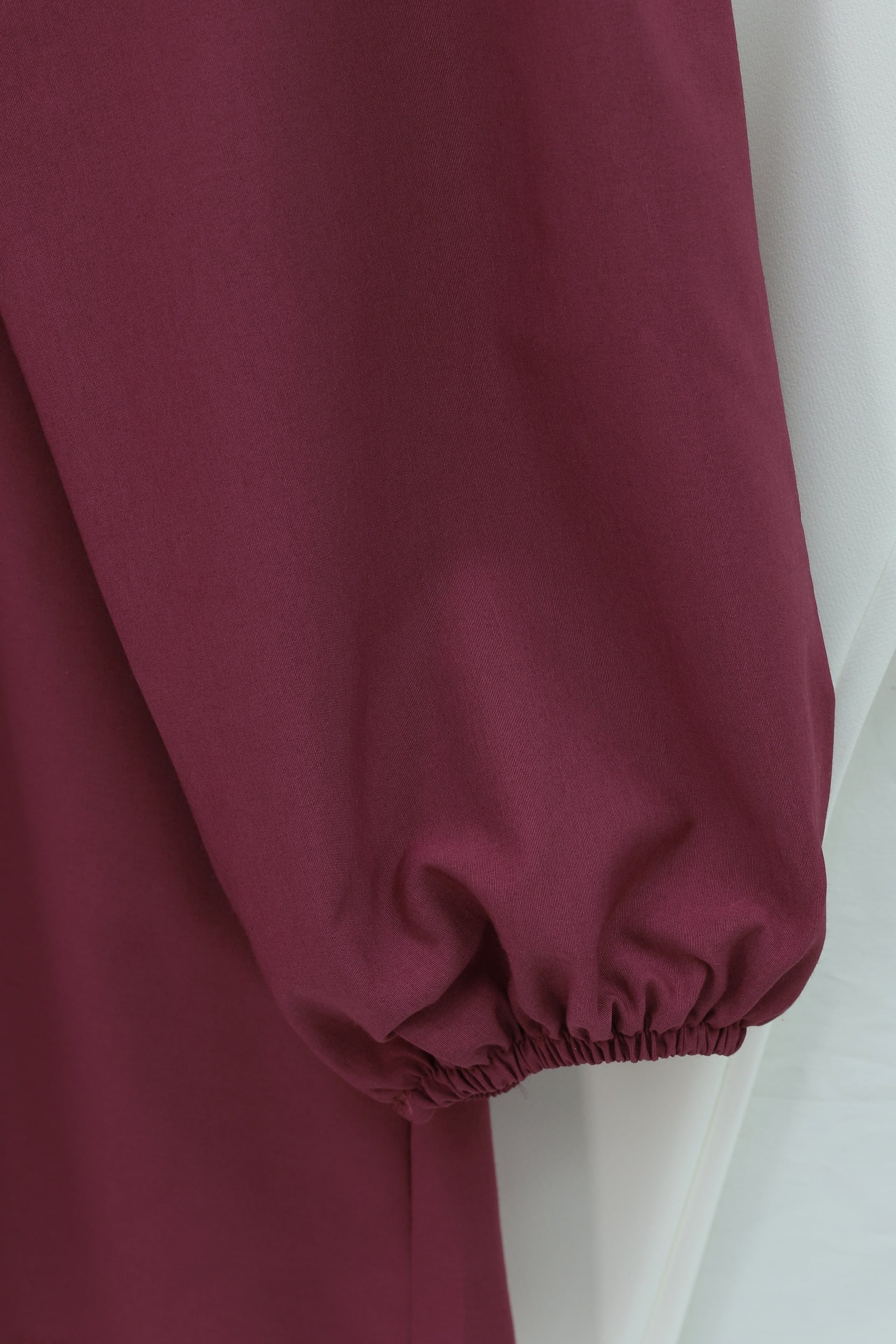 Wide Collar Rhinestone Trim Long Sleeve Button Front Tie Waist Blouse - Burgundy - Podyumplus - by Peralane - photo 5