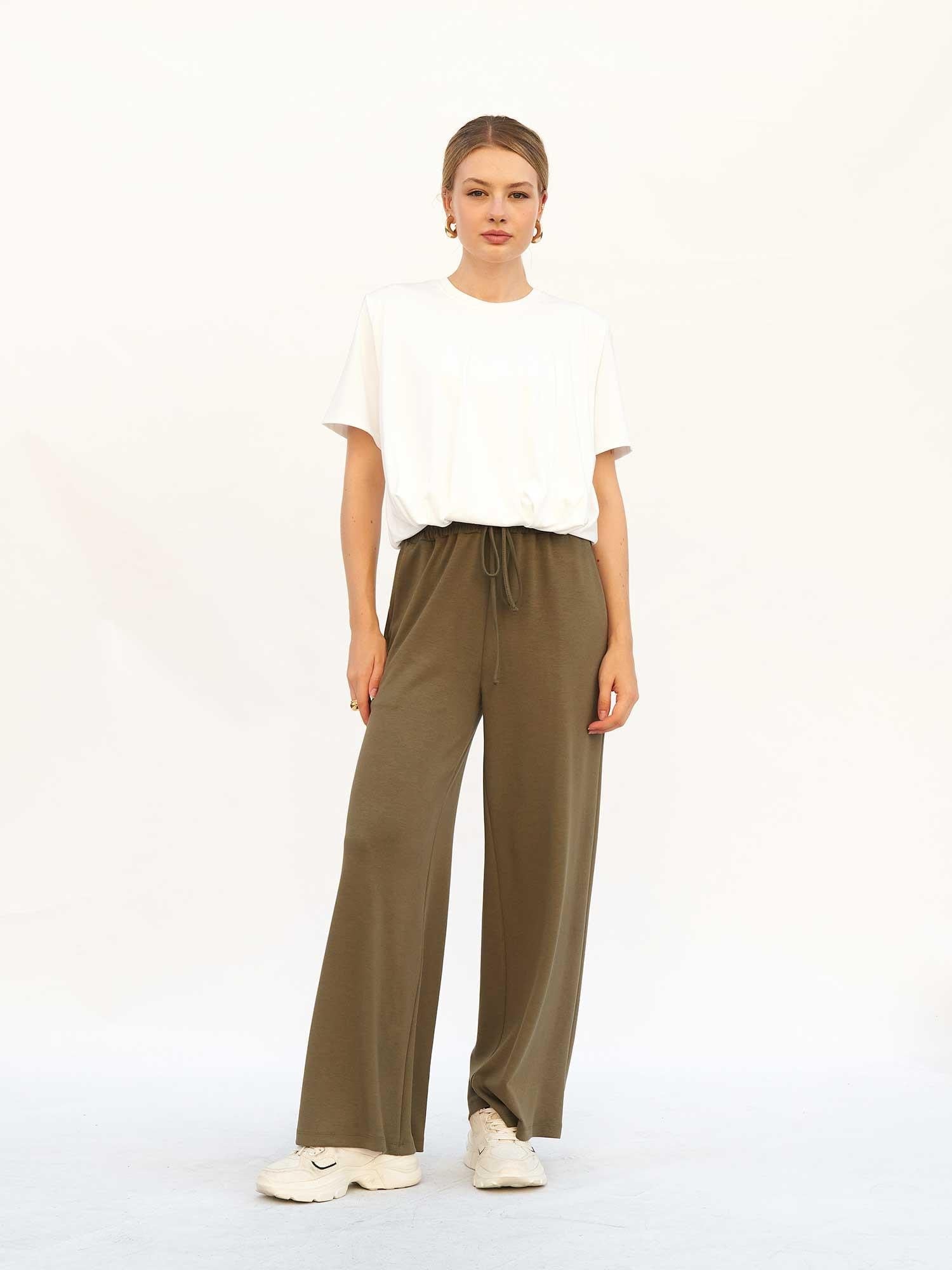 Balloon Short-Sleeve T-Shirt and Drawstring Trousers Set - Lefon - by Peralane - photo 2
