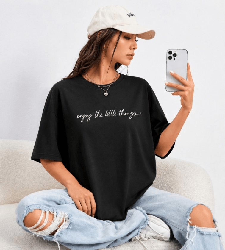 Women's Short-Sleeve Printed Basic Viscose T-Shirt - Janes - by Peralane - photo 2