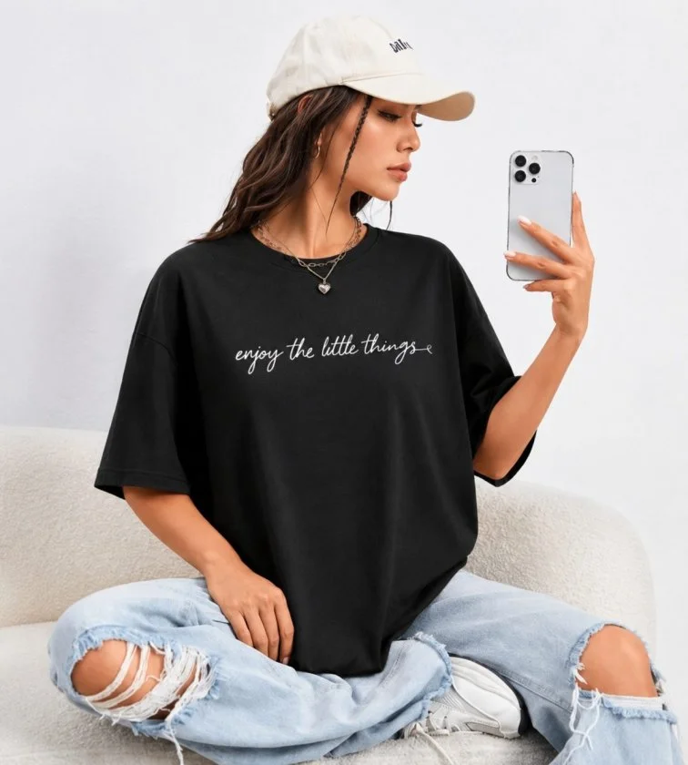 Women's Short-Sleeve Printed Basic Viscose T-Shirt - Janes - by Peralane - photo 2