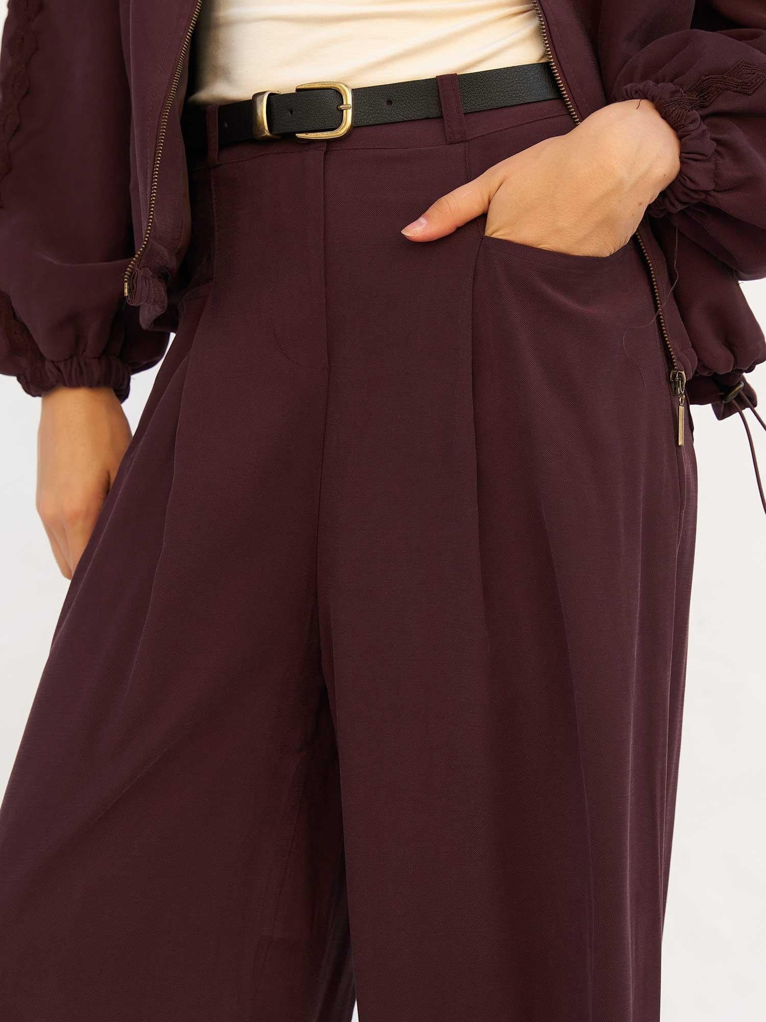 Horizontal Pocket Detail Palazzo Trousers - Lefon - by Peralane - photo 7