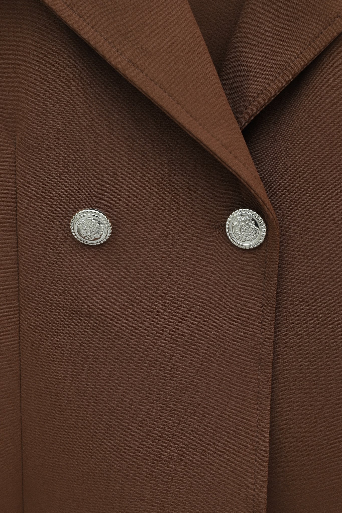 Double Breastfed Notched Lapel Blazer and Maxi Skirt Co-ord Set in Tan - Podyumplus - by Peralane - photo 5