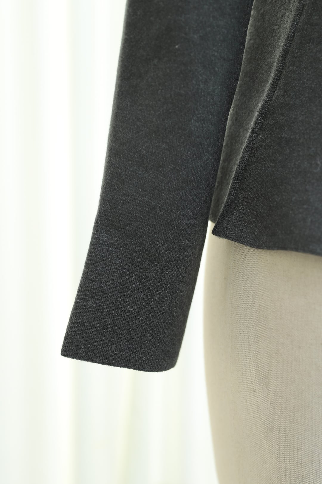 Front Ruffled Buttoned High Neck Knitted Cardigan - Anthracite - Podyumplus - by Peralane - photo 6
