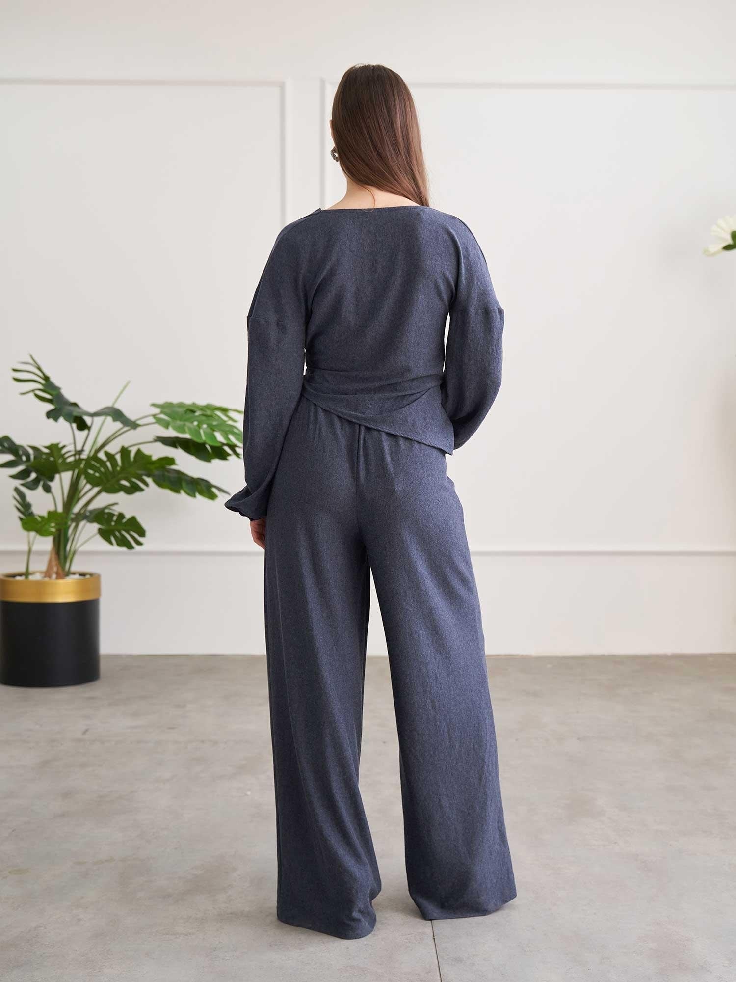 Asymmetric Drape Detail Vintage Lounge Set - Lefon - by Peralane - photo 3