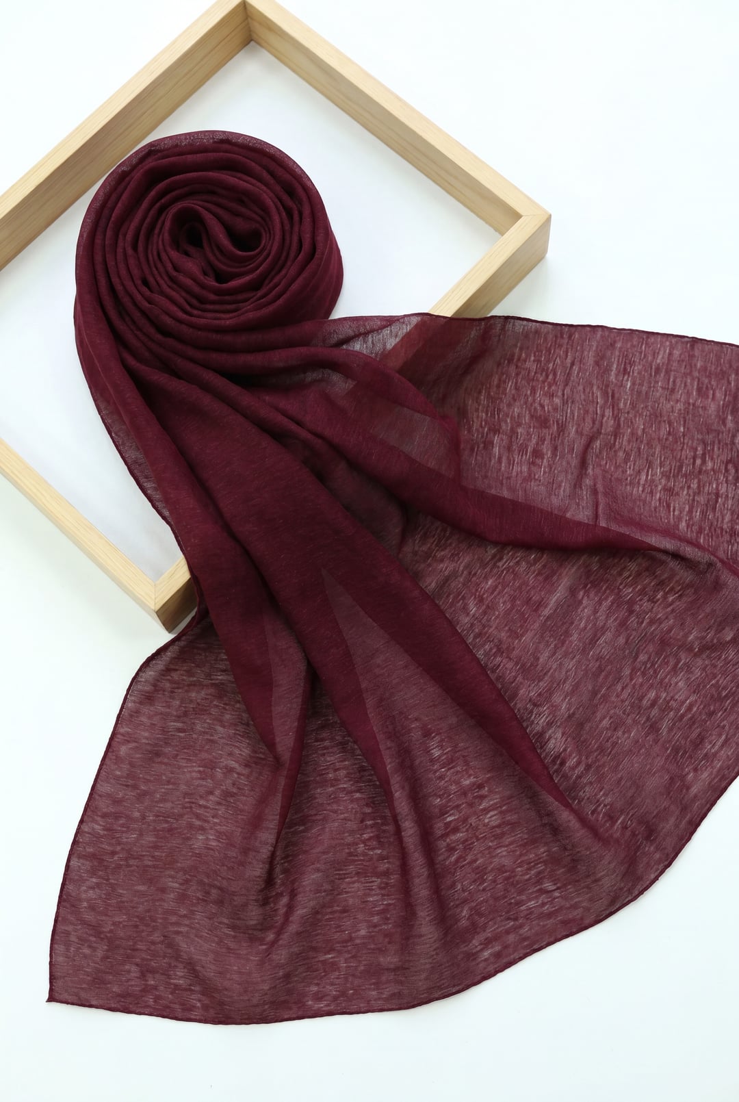 Sequin Voile Shawl - Burgundy - Podyumplus - by Peralane - photo 2