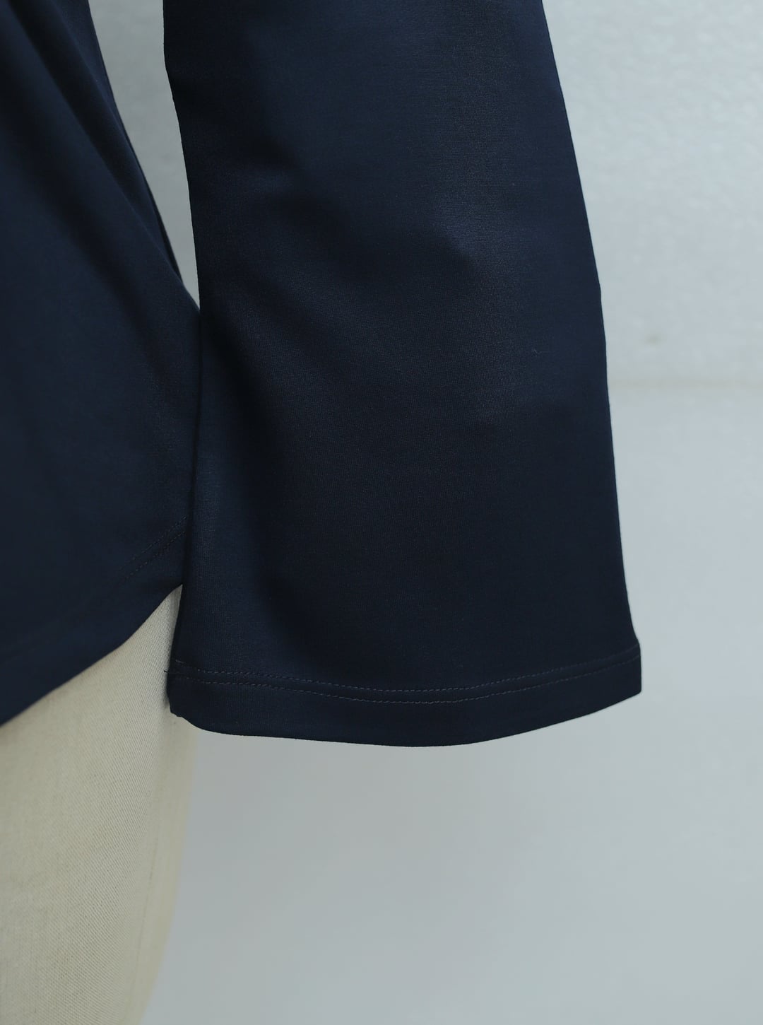 Women's Navy Blue Asymmetric Drawstring Sweatshirt - Podyumplus - by Peralane - photo 6