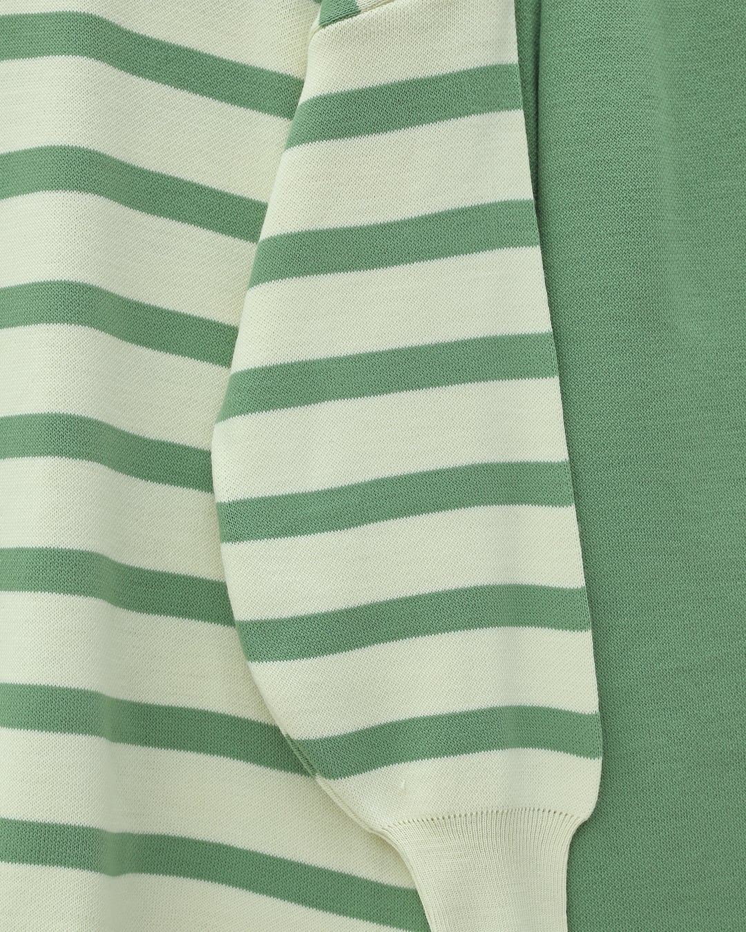 Polo Collar Buttoned Striped Knit Lounge Set - Green - Podyumplus - by Peralane - photo 6