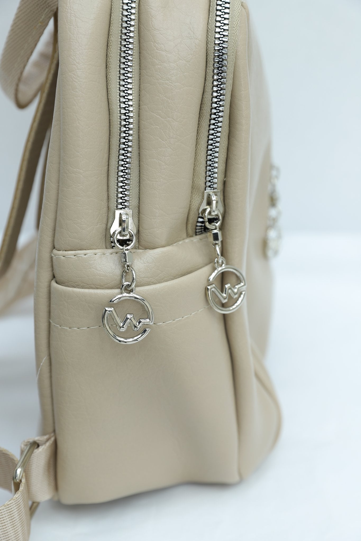 Soft Textured Two-Compartment Women's Backpack - Mink - Podyumplus - by Peralane - photo 5