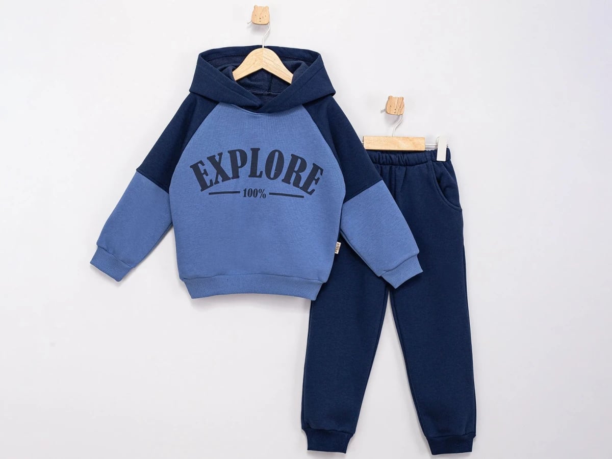 Boys' Explore Print Hooded Jogger Set - Feely Kids - by Peralane