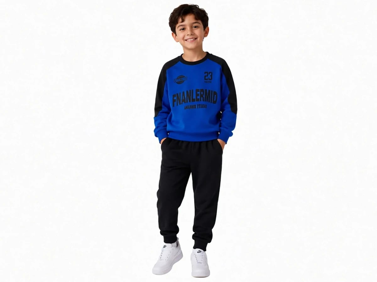Boys' Printed Tracksuit Set – Navy (Pack of 4) - Miss Melinda - by Peralane
