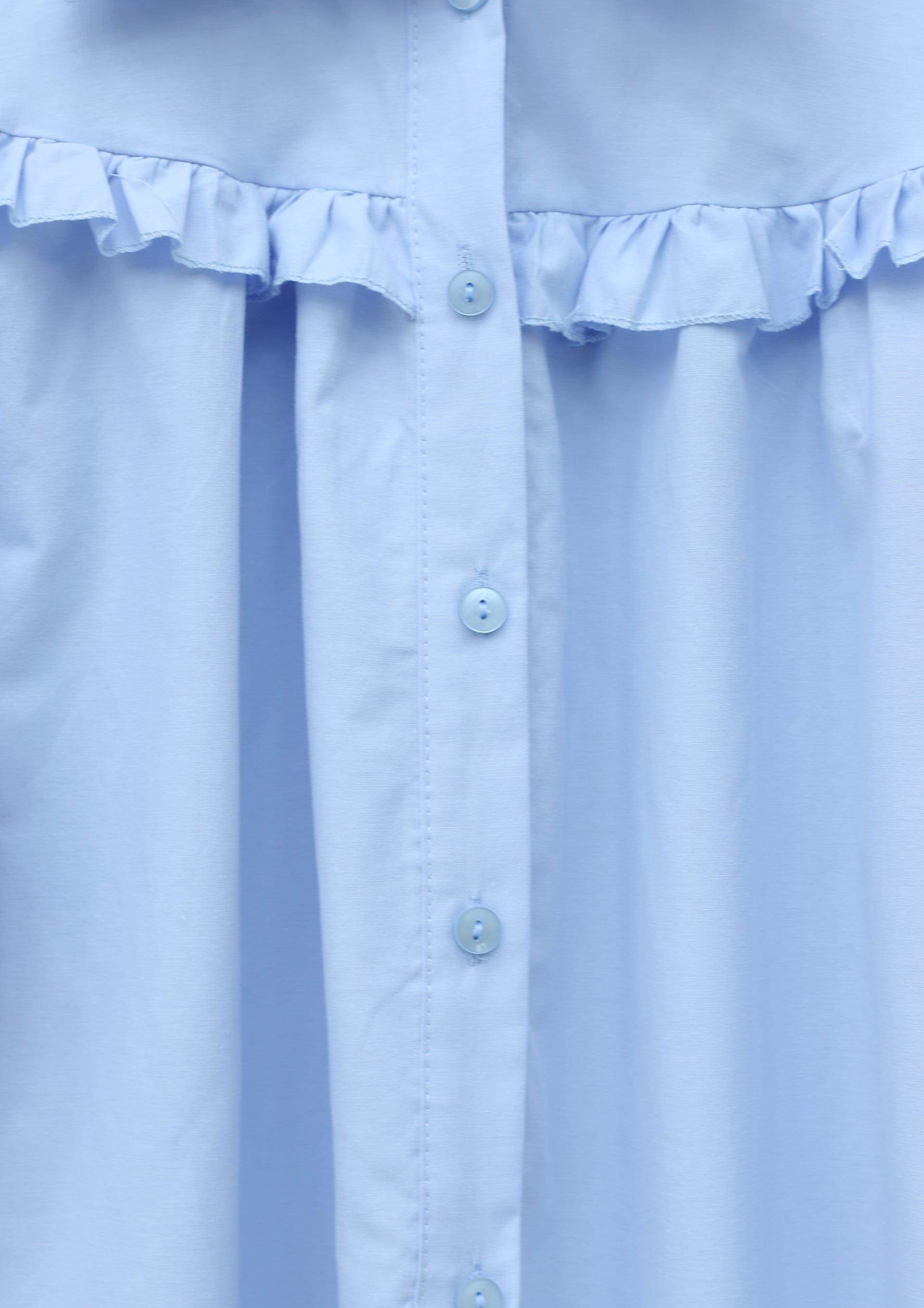Ruffled Short Blouse - Baby Blue - Podyumplus - by Peralane - photo 6