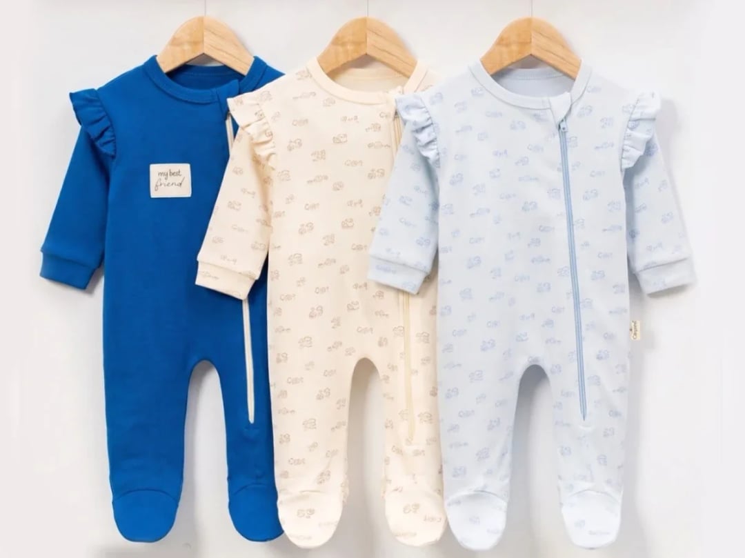Patterned Baby Boy Romper Set (Pack of 3) - Cayzen - by Peralane