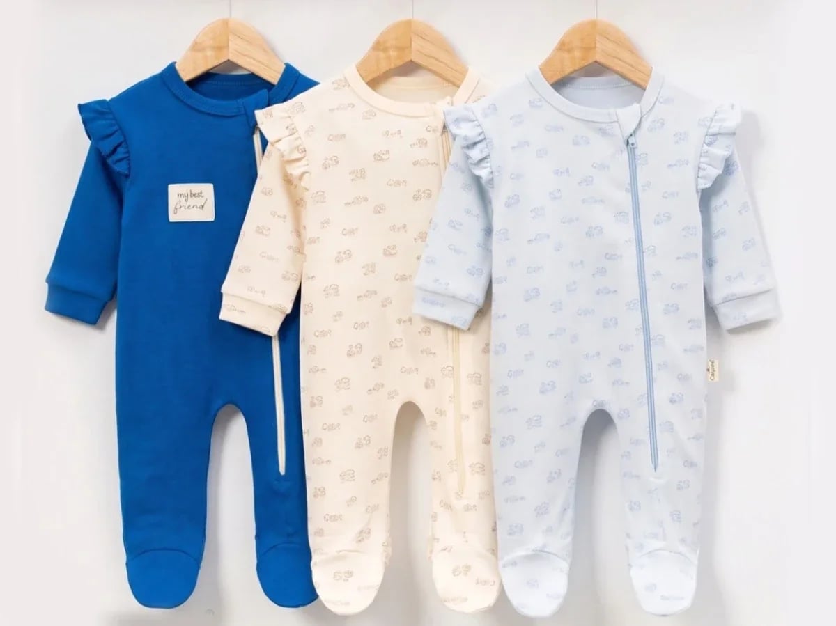 Patterned Baby Boy Romper Set (Pack of 3) - Cayzen - by Peralane