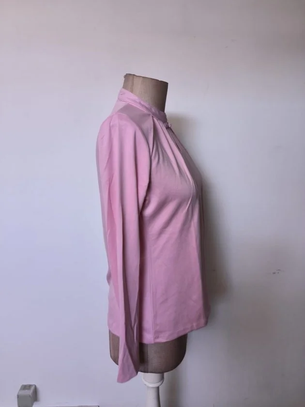 Women's Long Sleeve High Neck Knotted Modal Blouse - Janes - by Peralane - photo 5