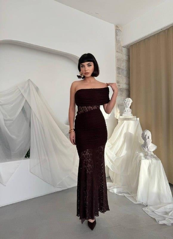 Tiva Midi Dress ETK-00826 in Brown - Etika - by Peralane - photo 4
