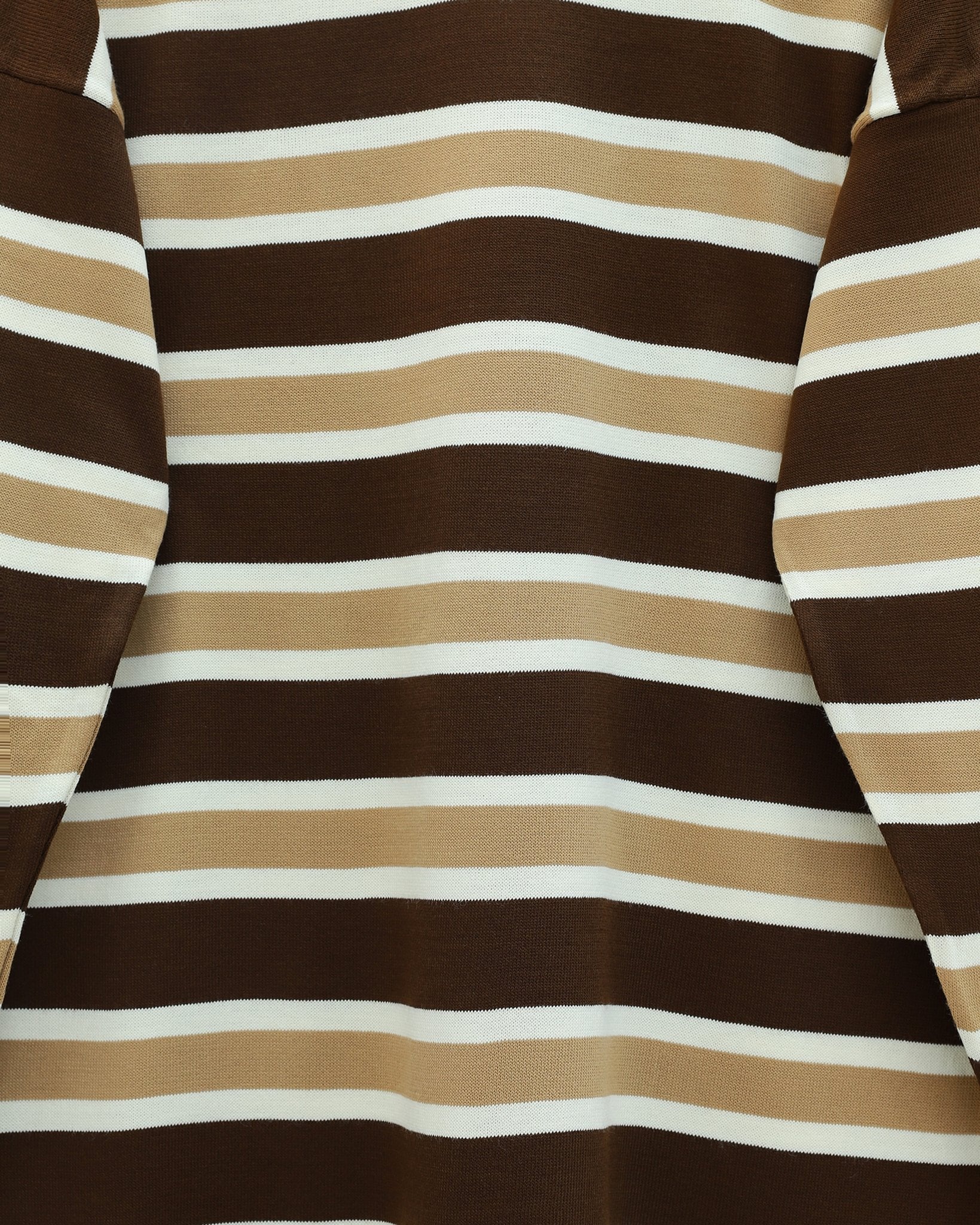 Round Neck Striped Knit Tunic and Trouser Set - Beige - Podyumplus - by Peralane - photo 6