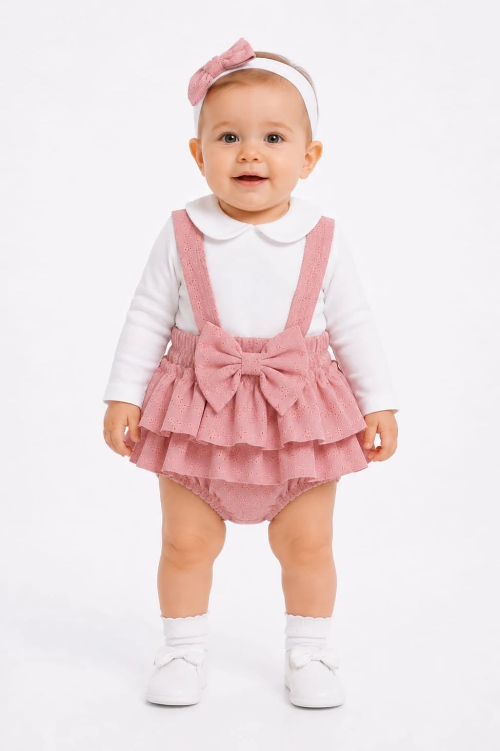 Broderie Romper Set - Cherry - Serkon Baby - by Peralane