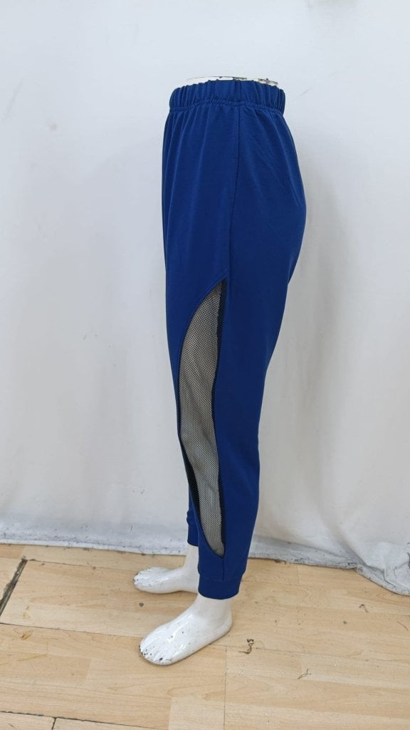 Women's High-Waist Mesh Detail Slim Fit Viscose Two-Thread Trousers - Janes - by Peralane - photo 5
