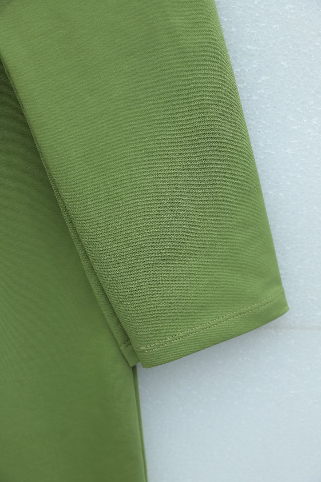 Collar Button Placket Drawstring Waist Jersey Dress in Olive Green - Podyumplus - by Peralane - photo 5