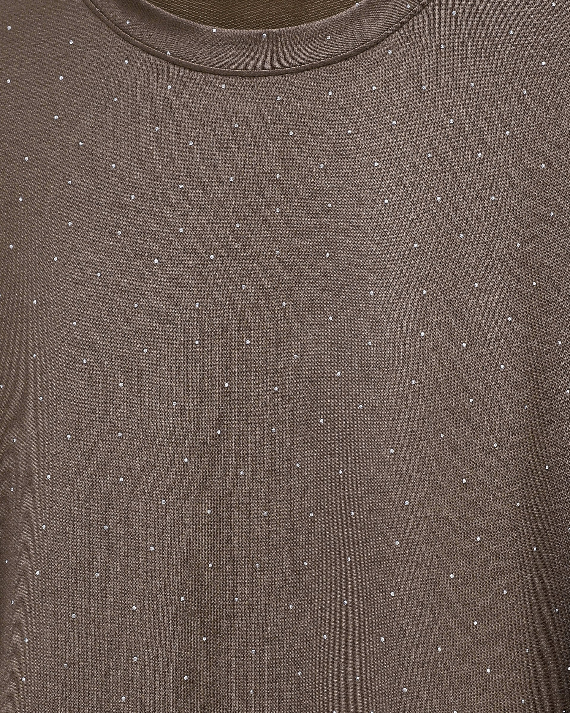 Women's Brown Polka Dot Long-Sleeve Top and Trousers Sleep Set - Podyumplus - by Peralane - photo 5