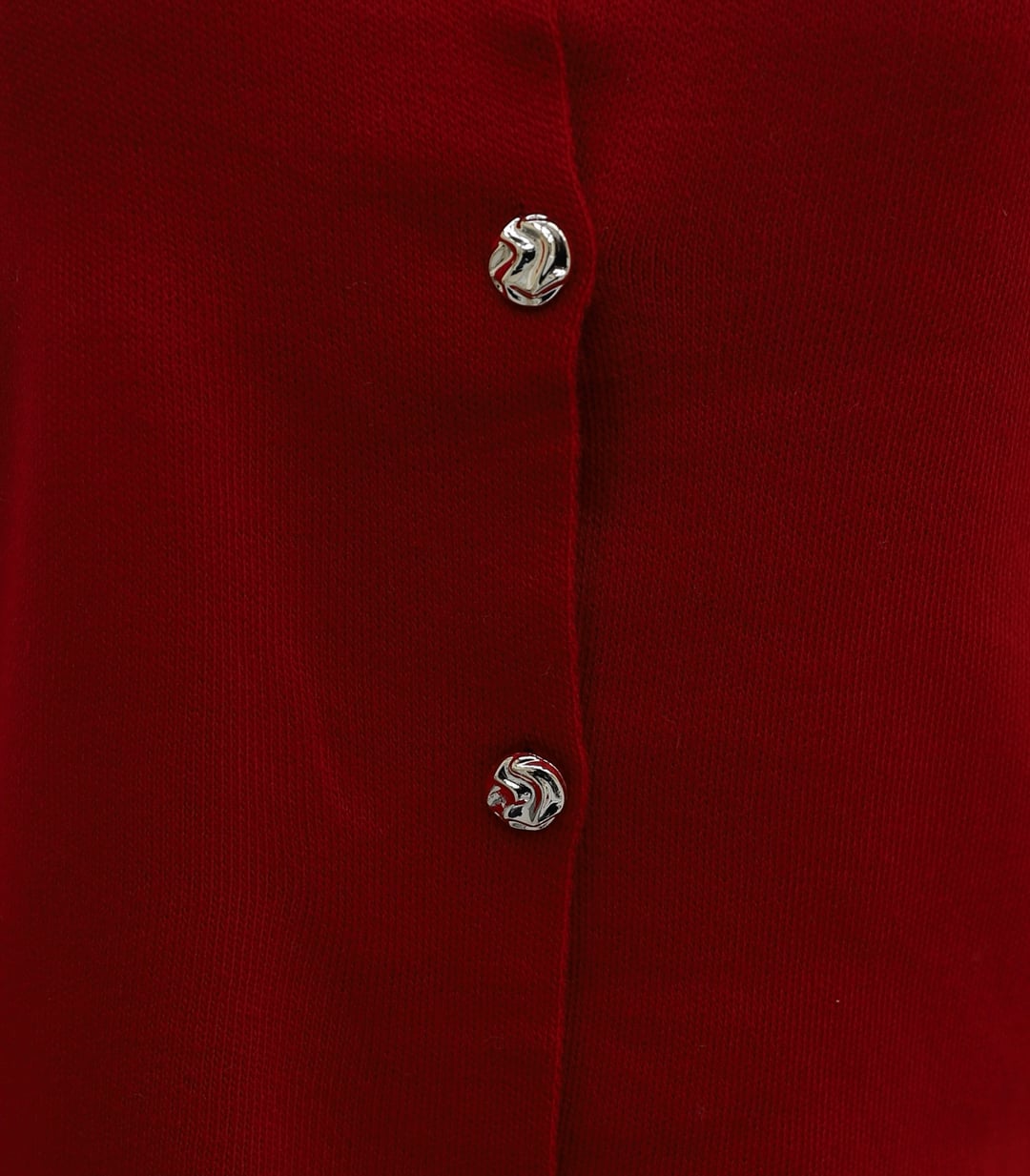 Buttoned Round Neck Knit Cardigan - Red - Podyumplus - by Peralane - photo 6