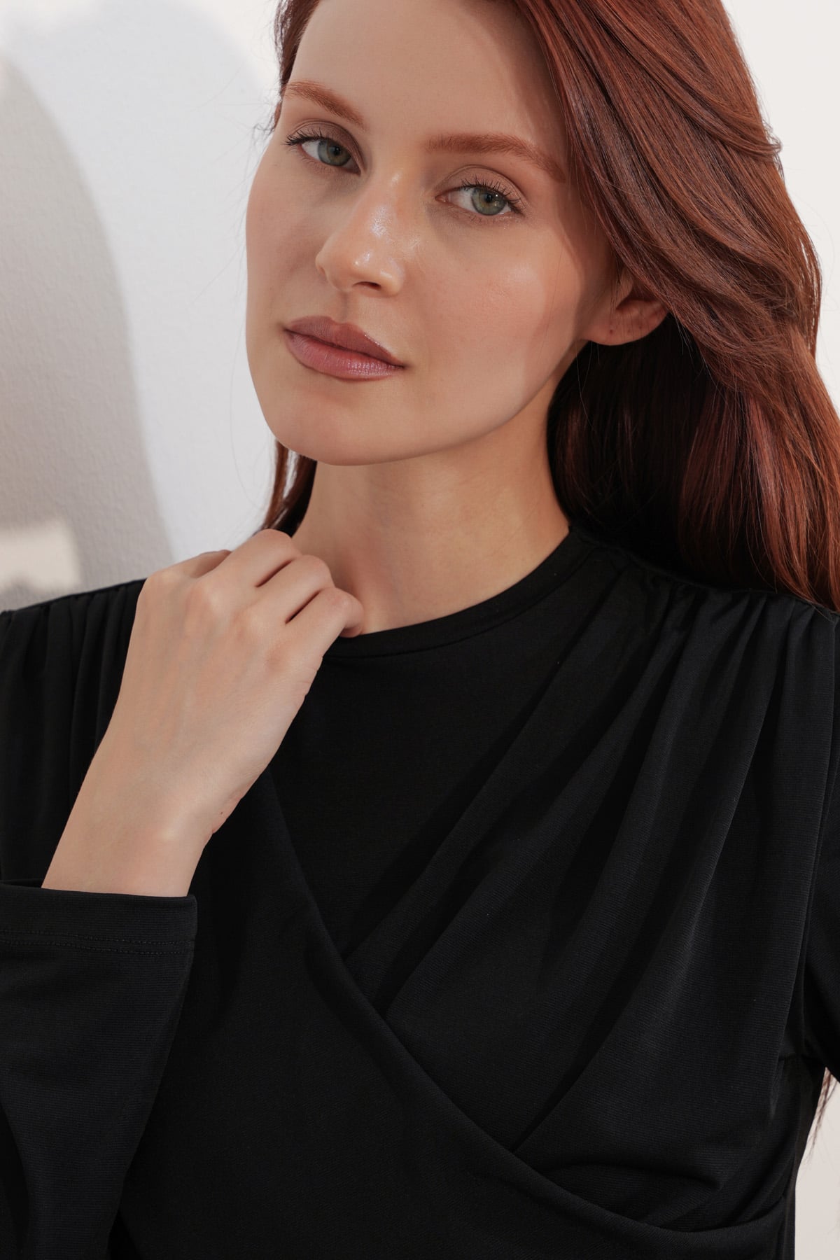 Women's Double-Breasted Sandy Blouse - Black - Bigdart - by Peralane - photo 4