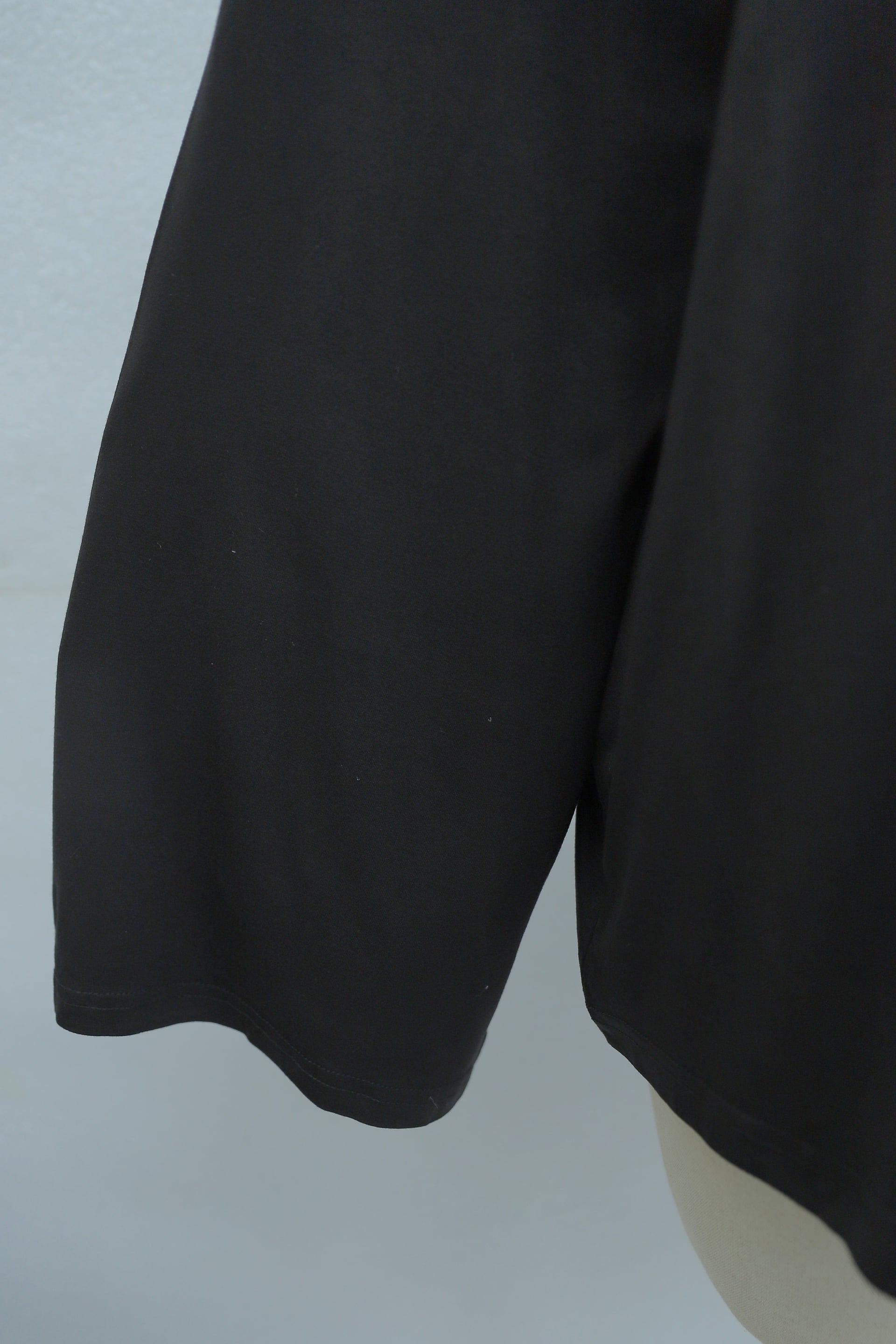 Black High-Neck Long-Sleeve Padded-Shoulder Blouse with Flared Sleeves - Podyumplus - by Peralane - photo 5