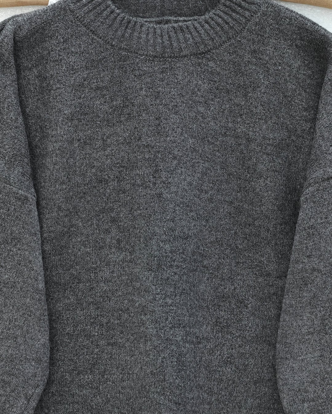 Half-Collar Relaxed Knit Sweater - Smoke - Podyumplus - by Peralane - photo 5