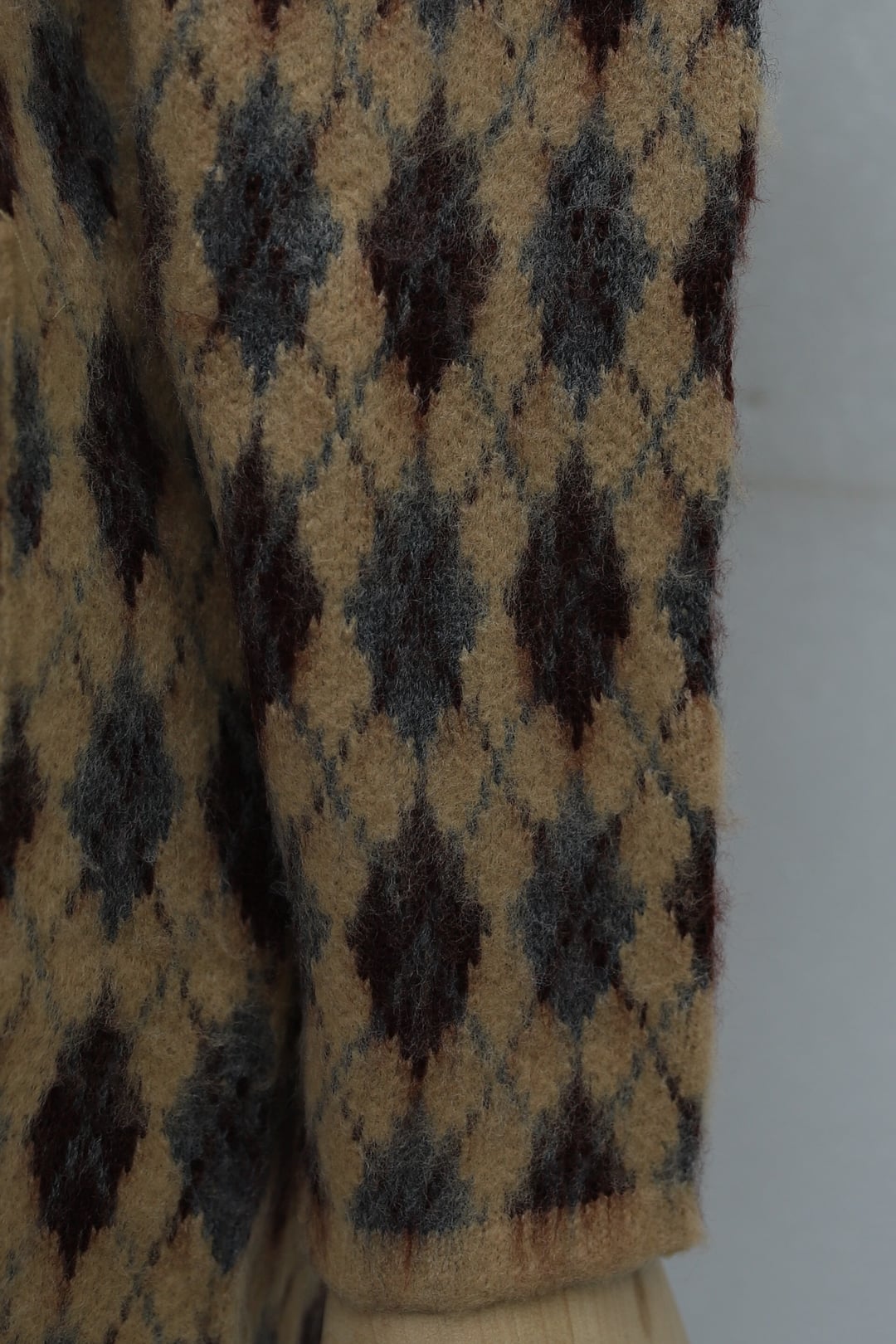 Patterned Button-Front Cardigan with Pockets - Cinnamon - Podyumplus - by Peralane - photo 9