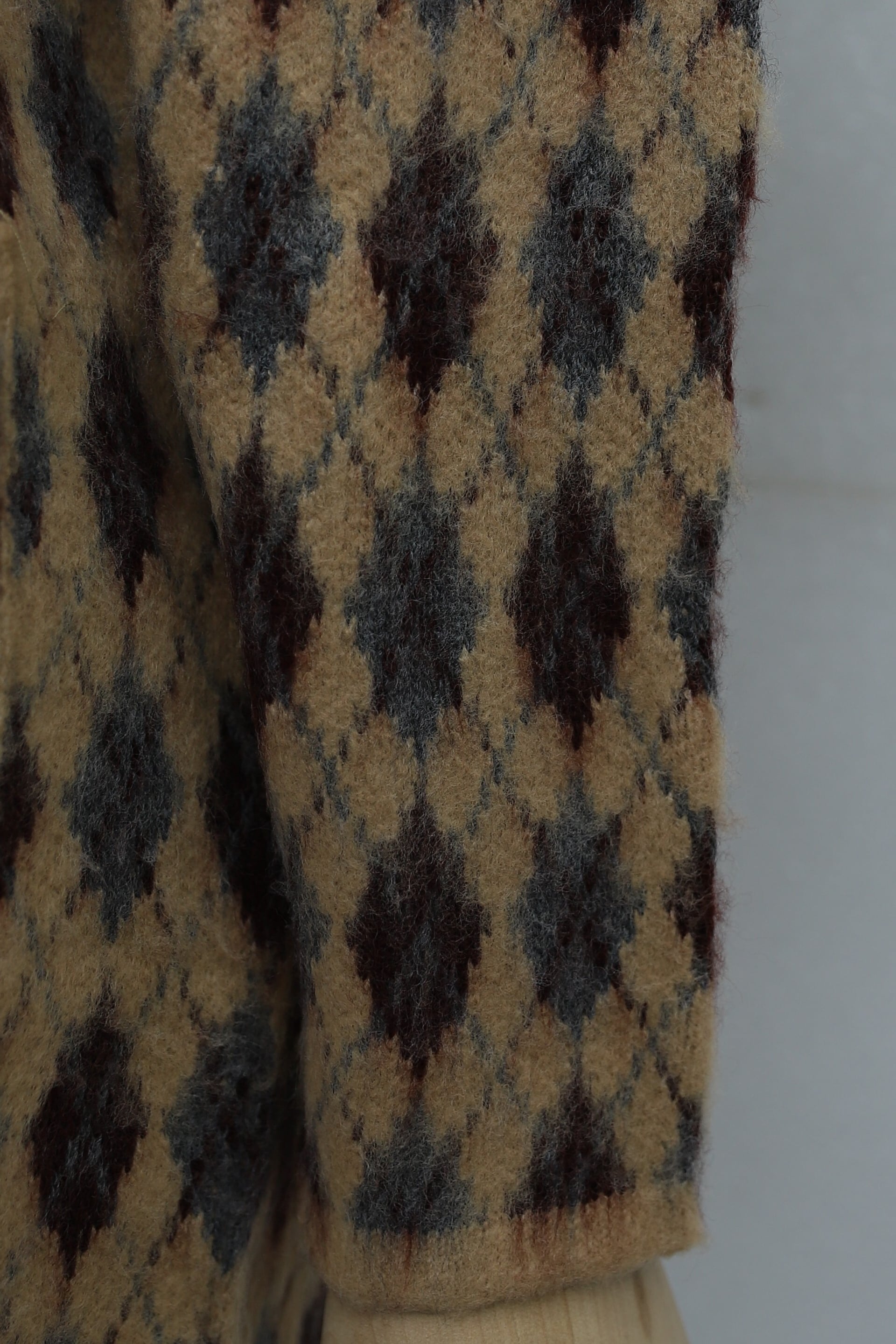 Patterned Button-Front Cardigan with Pockets - Cinnamon - Podyumplus - by Peralane - photo 9