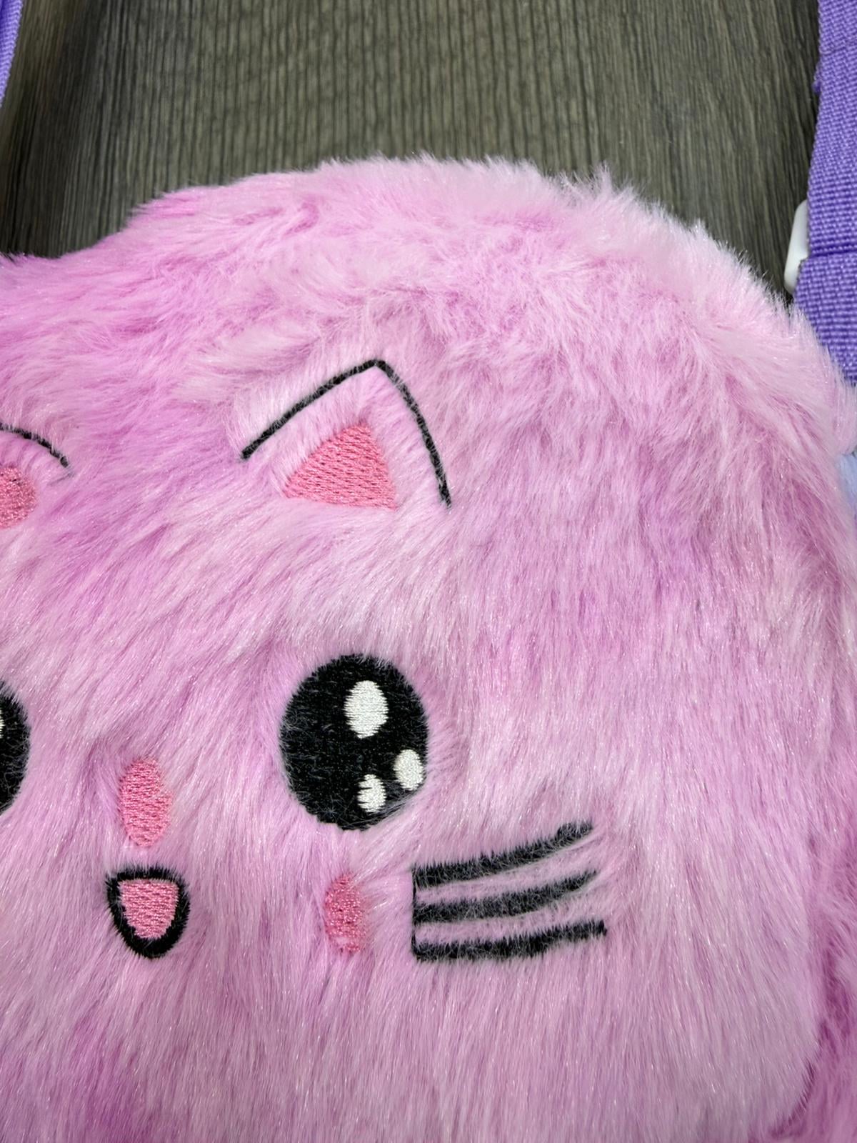 NWC-048 Purple Plush Cat Face Crossbody Bag for Girls - Nesvay - by Peralane - photo 3