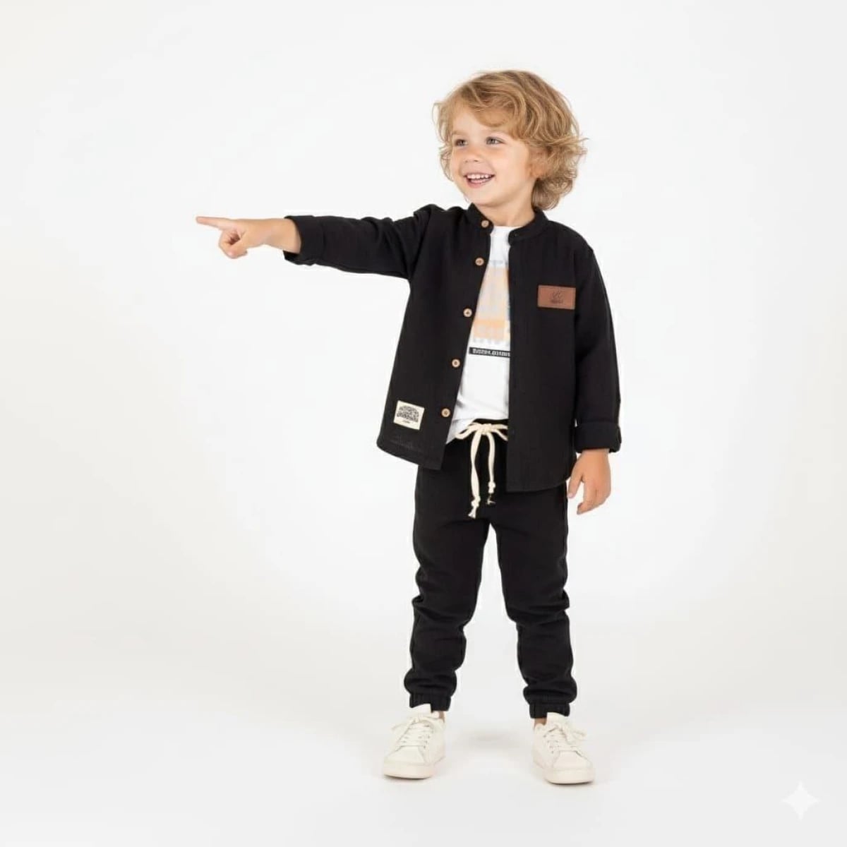 3-Piece Set with Muslin Fabric T-Shirt - 8322 - Terry - by Peralane