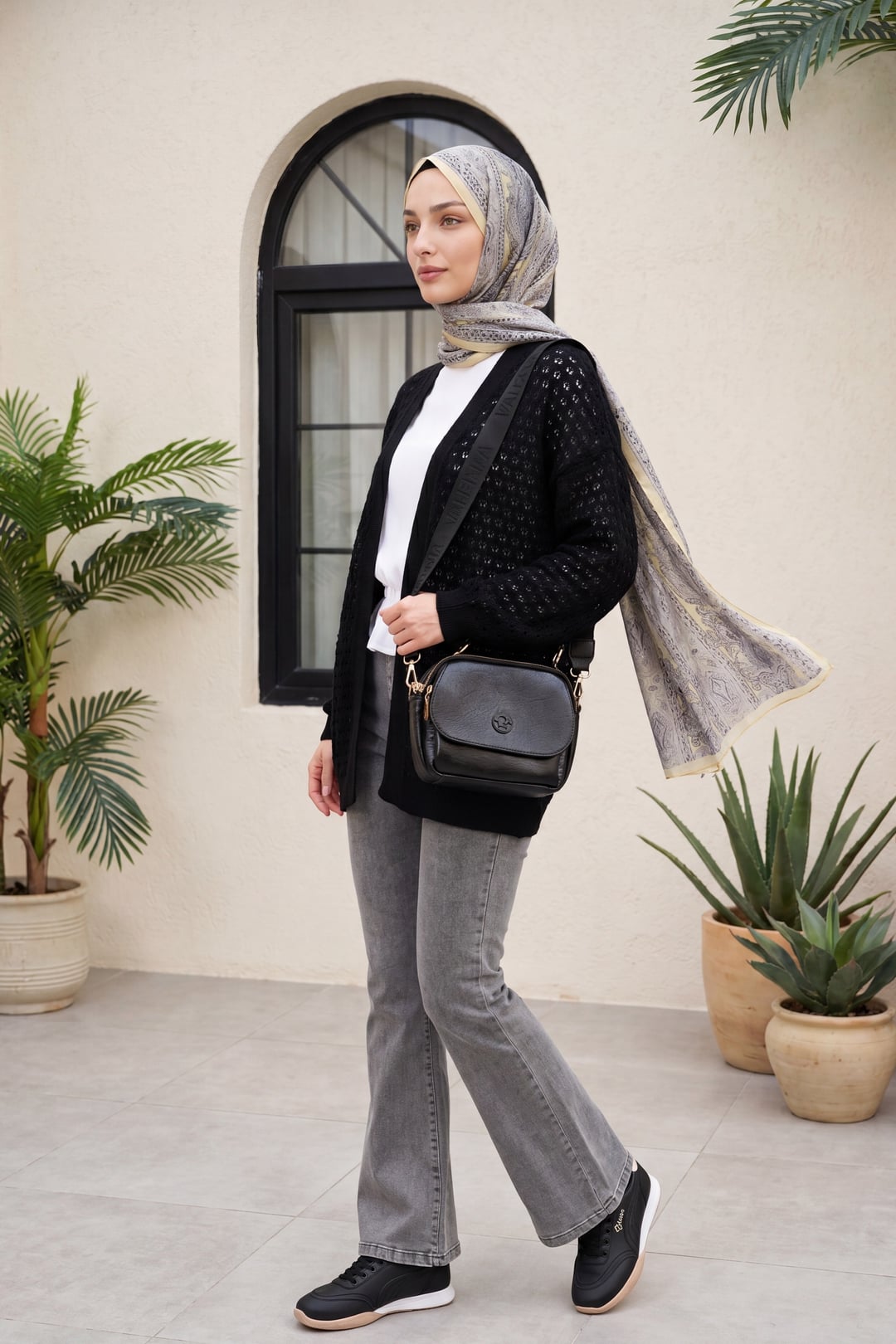 Open-Knit Black Cardigan - Podyumplus - by Peralane - photo 5