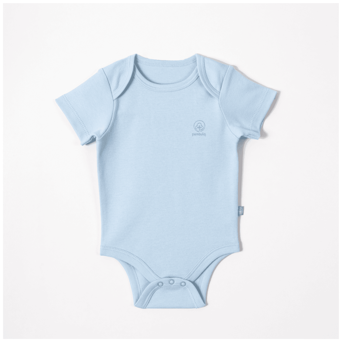 Baby Bodysuit 0-9M Light Blue - Pack of 4 - Pambuliq - by Peralane