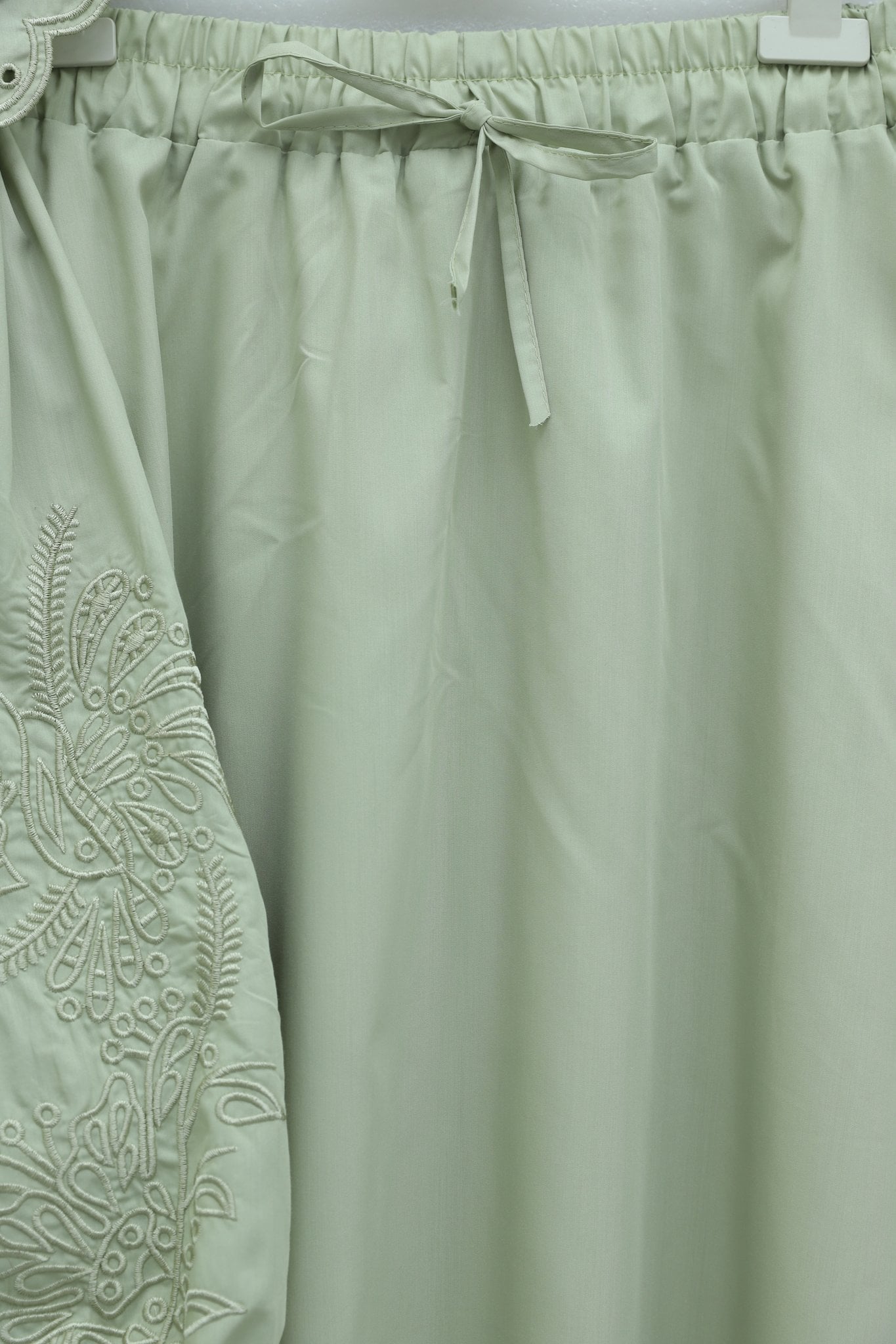 Wide Collar Poplin Modest Set with Lined Skirt - Light Sage Green - Podyumplus - by Peralane - photo 7