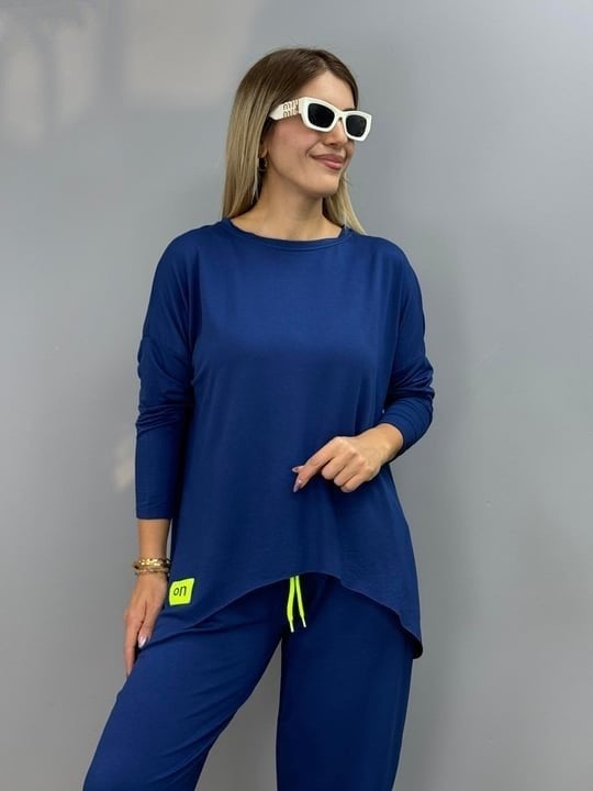 Women's Long Sleeve Patch Detail Two-Piece Lounge Set - Janes - by Peralane - photo 3
