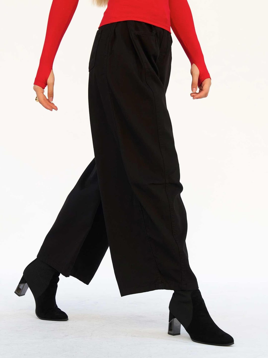 Curve Wide Leg Gabardine Trousers - Lefon - by Peralane - photo 8