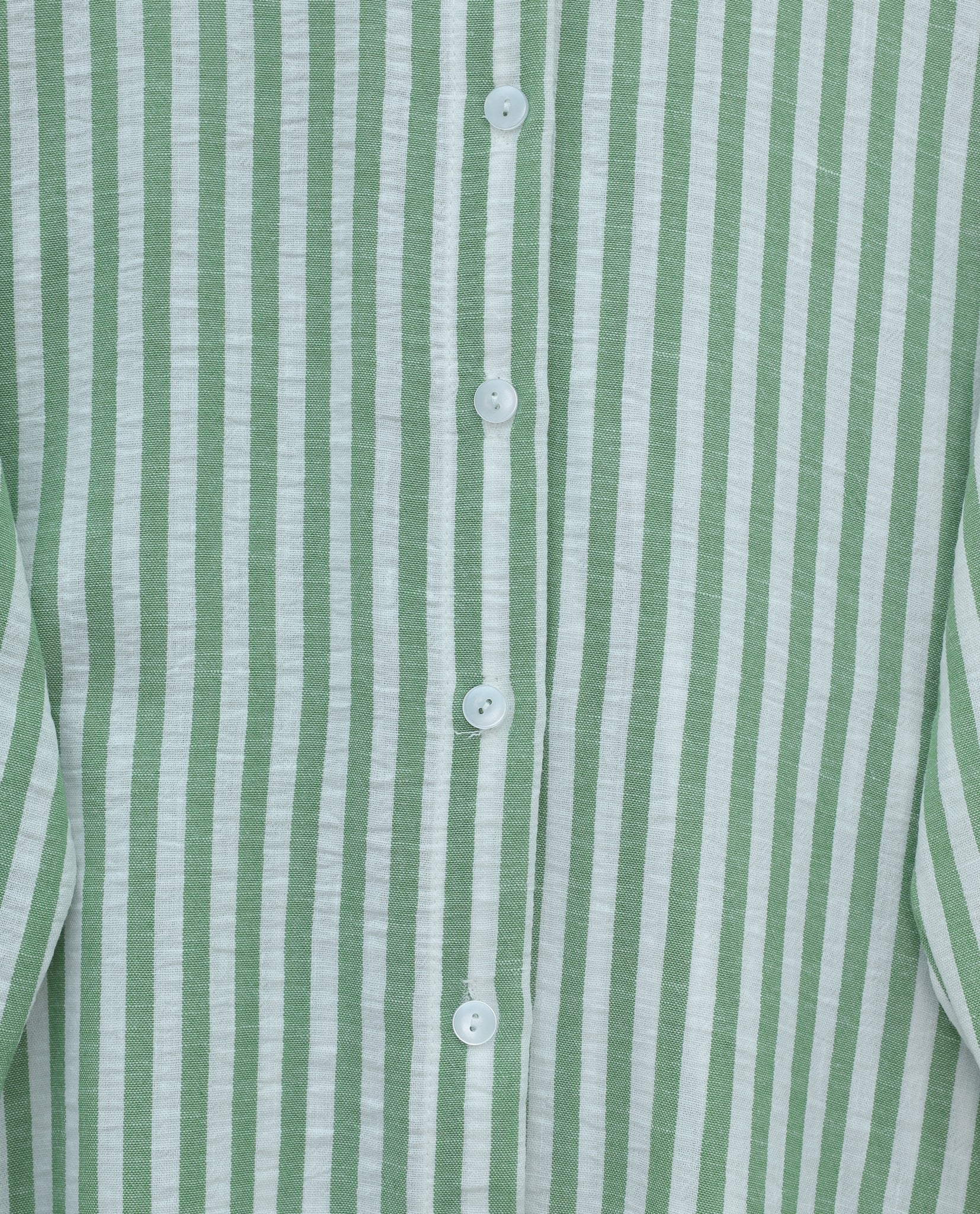 Striped Linen Look Tunic and Trousers Set - Green - Podyumplus - by Peralane - photo 8