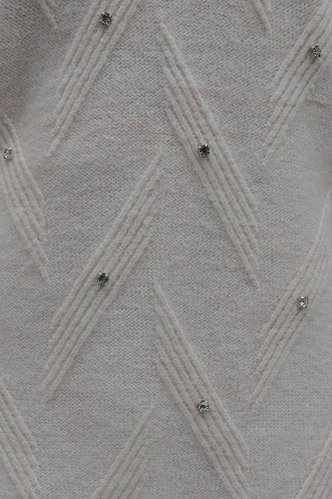 Powder Pink Rhinestone Balloon Sleeve Loose Knit Tunic - Podyumplus - by Peralane - photo 7